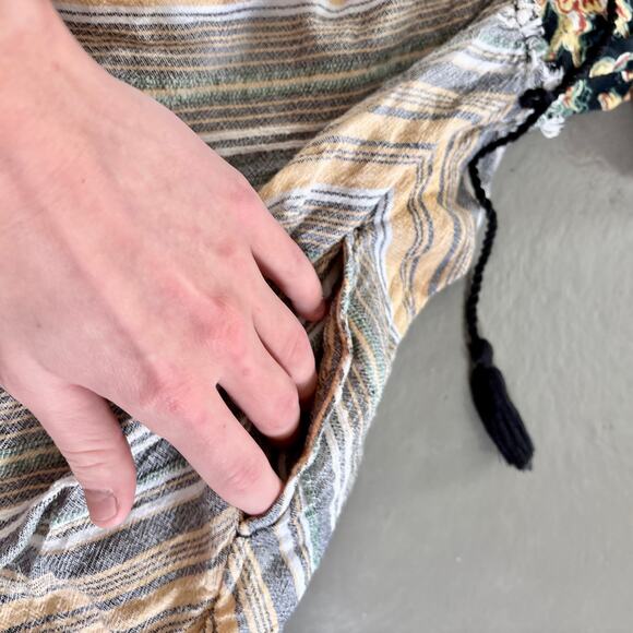 Free People Under the Sun Tunic Top Mini Dress Size Small Floral Striped - Picture 13 of 16